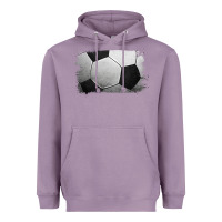 Lavender Soccer Ball Brushstroke Heavyweight Hoodie - RanaPortraitStore