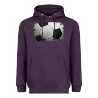 Plum Soccer Ball Brushstroke Heavyweight Hoodie - RanaPortraitStore