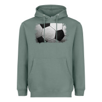 Sage Soccer Ball Brushstroke Heavyweight Hoodie - RanaPortraitStore