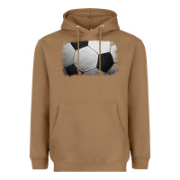 Toasted Coconut Soccer Ball Brushstroke Heavyweight Hoodie - RanaPortraitStore