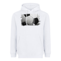 White Soccer Ball Brushstroke Heavyweight Hoodie - RanaPortraitStore