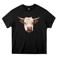 Black hereford cow head Heavy Core Tee - RanaPortraitStore