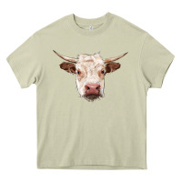 Mossy hereford cow head Heavy Core Tee - RanaPortraitStore