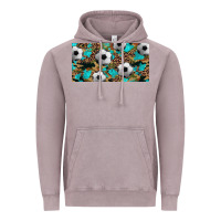 Vintage Zinc western leopard camouflage turquoise soccer licence plate template Vintage Hoodie - Artiststas