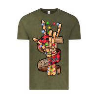 Vintage Olive merry christmas skeleton hand Vintage Tee - CowhideDigitalArt