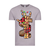 Vintage Zinc merry christmas skeleton hand Vintage Tee - CowhideDigitalArt