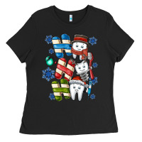 Black ho ho ho teeth Ladies Tee - CowhideDigitalArt