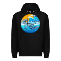 Black humpback whale Premium Hoodie - BarkalooDesign