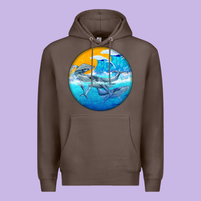 Humpback Whale Premium Hoodie Designed By Barkaloodesign