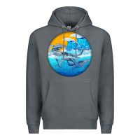 Rock humpback whale Premium Hoodie - BarkalooDesign