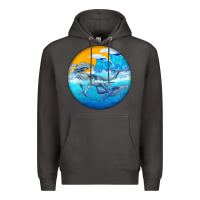 Smoke humpback whale Premium Hoodie - BarkalooDesign