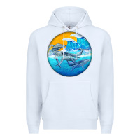 White humpback whale Premium Hoodie - BarkalooDesign