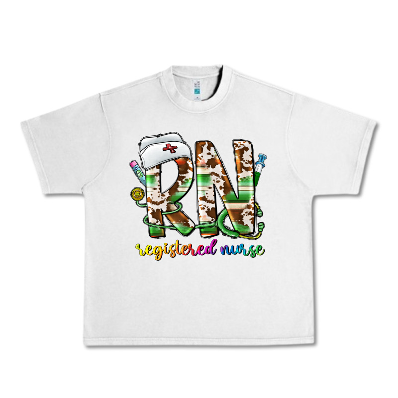 Rn Registered Nurse Urban Heavy Tee by CowhideDigitalArt | Teevron