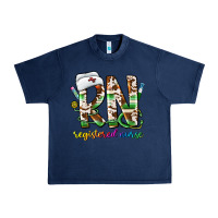 Navy rn registered nurse Urban Heavy Tee - CowhideDigitalArt