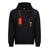 Black HOME IS WHERE THE WINE IS Urban Hoodie - Bettercallsaul