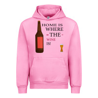 Fuchsia Pink HOME IS WHERE THE WINE IS Urban Hoodie - Bettercallsaul