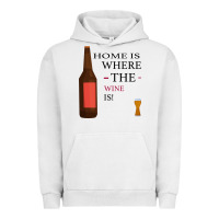 Pigment Lunar Rock HOME IS WHERE THE WINE IS Urban Hoodie - Bettercallsaul