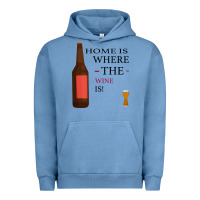 Pigment Pebble Blue HOME IS WHERE THE WINE IS Urban Hoodie - Bettercallsaul