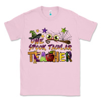 Bubblegum Pink one spook tacular teacher Classic Tee - BarkalooDesign