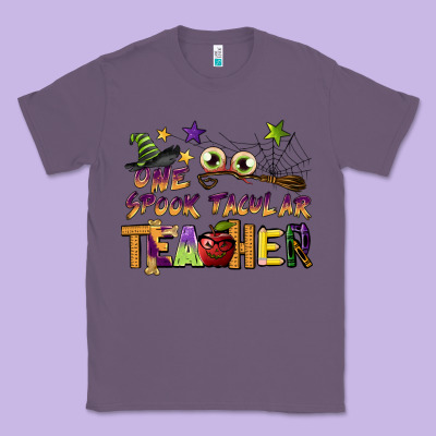 One Spook Tacular Teacher Classic Tee Designed By Barkaloodesign