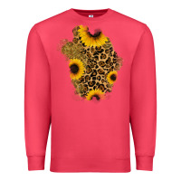 Cardinal glitter sunflowers leopard patch Premium Sweatshirt - RanaPortraitStore