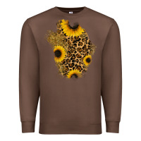 Chestnut glitter sunflowers leopard patch Premium Sweatshirt - RanaPortraitStore