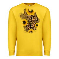Lemon glitter sunflowers leopard patch Premium Sweatshirt - RanaPortraitStore