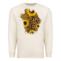 Sandshell glitter sunflowers leopard patch Premium Sweatshirt - RanaPortraitStore