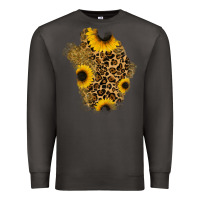 Smoke glitter sunflowers leopard patch Premium Sweatshirt - RanaPortraitStore