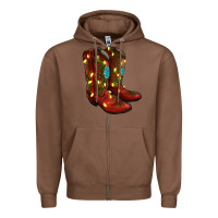 Chestnut cowboy boots christmas Zipper Hoodie - RanaPortraitStore