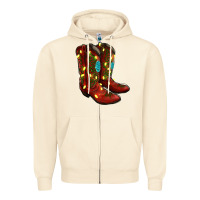 Sandshell cowboy boots christmas Zipper Hoodie - RanaPortraitStore