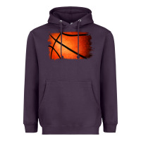Plum Basketball Brushstroke Heavyweight Hoodie - RanaPortraitStore