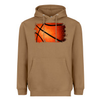 Toasted Coconut Basketball Brushstroke Heavyweight Hoodie - RanaPortraitStore