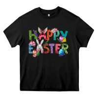 Black Western Happy Easter Heavy Core Tee - BundleAndBundleShop