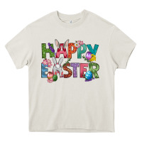Cream Western Happy Easter Heavy Core Tee - BundleAndBundleShop