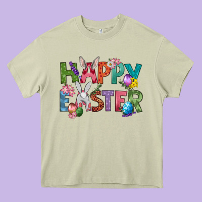 Western Happy Easter Heavy Core Tee Designed By Bundleandbundleshop