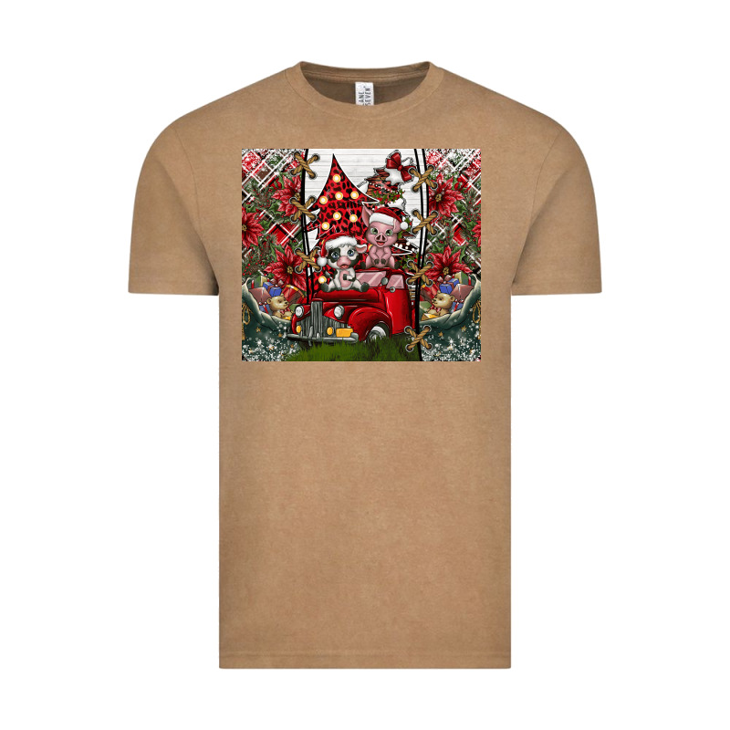 Merry Christmas Vintage Tee by CowhideDigitalArt | Teevron