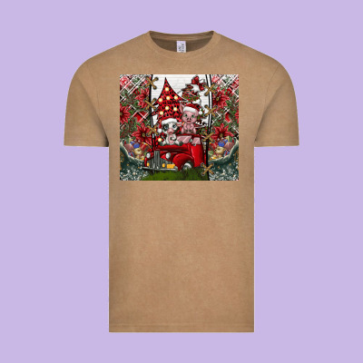 Merry Christmas Vintage Tee Designed By Cowhidedigitalart