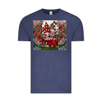 Vintage Denim merry Christmas Vintage Tee - CowhideDigitalArt