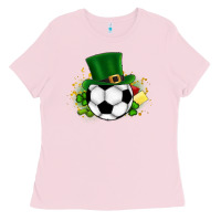 Bubblegum Pink Football Ball Ladies Tee - CowhideDigitalArt