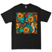 Black western cowboy boot seamless pattern Premium Tee - BundleAndBundleShop