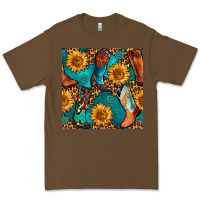 Cacao western cowboy boot seamless pattern Premium Tee - BundleAndBundleShop