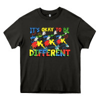Asphalt It's okay to be different Autism Heavy Core Tee - FaDigitalArtStudio