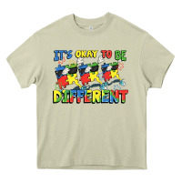 Mossy It's okay to be different Autism Heavy Core Tee - FaDigitalArtStudio