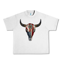 American Bull Skull Gemstone Urban Heavy Tee | Teevron