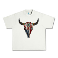 Pistachio American Bull Skull Gemstone Urban Heavy Tee - Jasminsmagicworld