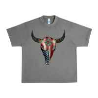 Tornado American Bull Skull Gemstone Urban Heavy Tee - Jasminsmagicworld