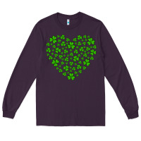 Plum shamrock heart Long Sleeve Tee - Artiststas