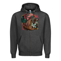 Charcoal Heather Let's Go Zipper Hoodie - Jasminsmagicworld