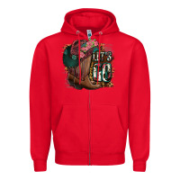 Red Let's Go Zipper Hoodie - Jasminsmagicworld